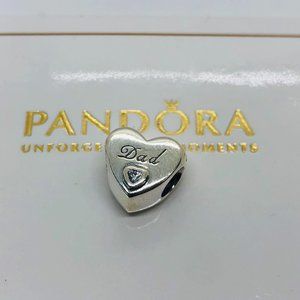 🌞📖Pandora Dad Heart Charm Birthday gift Father's Day